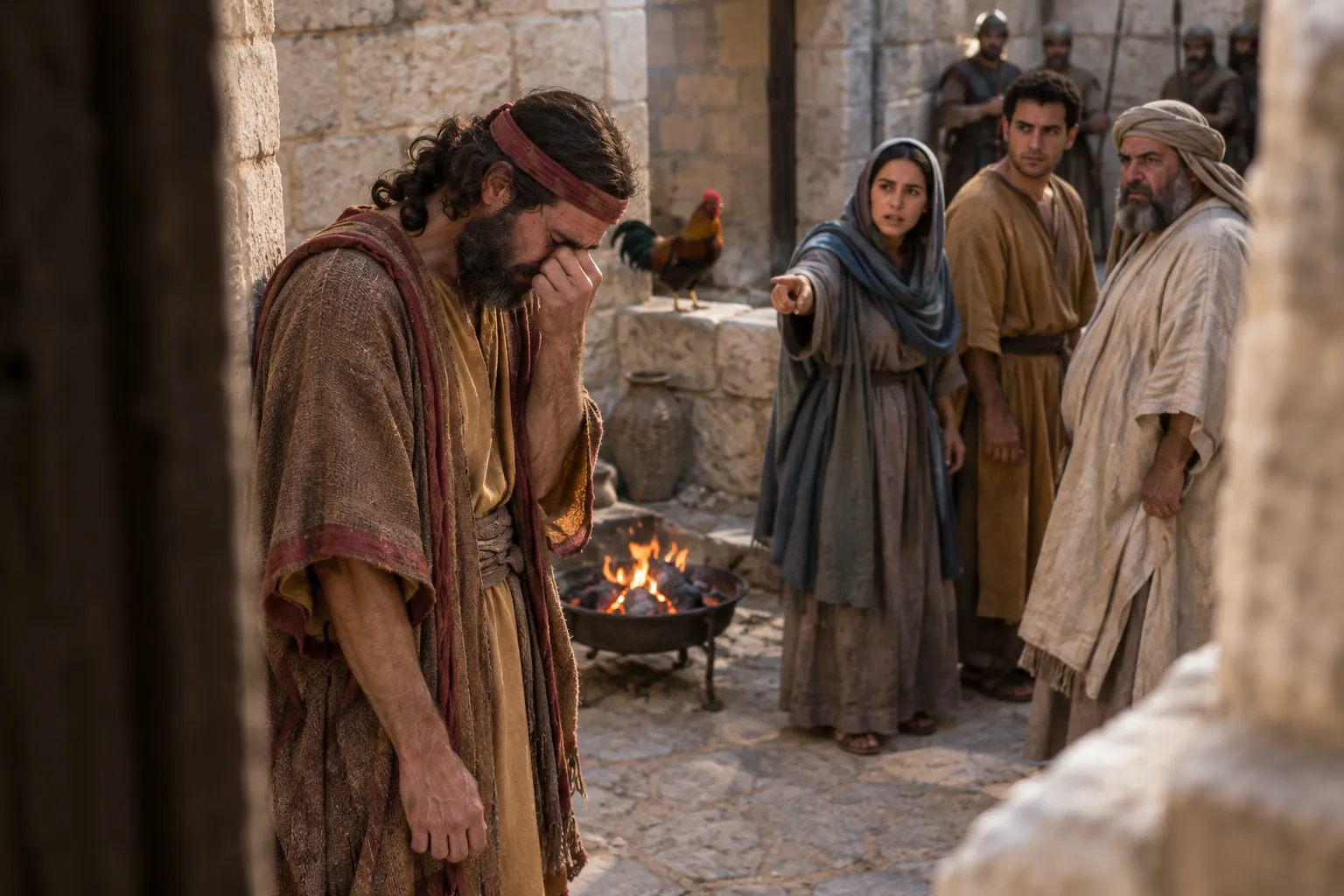 Peter weeps in the courtyard (Mark 14:66–72)