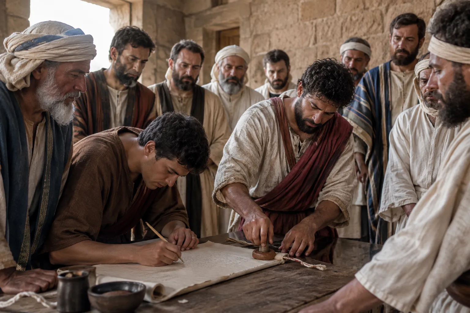 The binding agreement is written and sealed (Nehemiah 9:38)