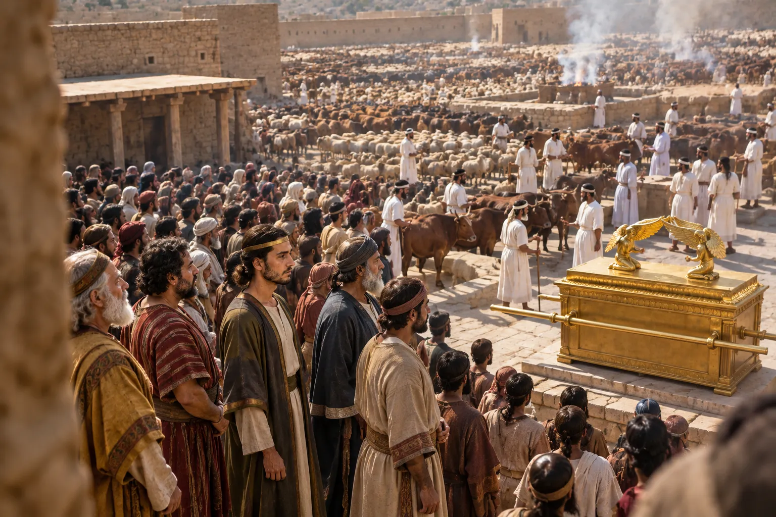 Offerings beyond counting before the ark (2 Chronicles 5:6)