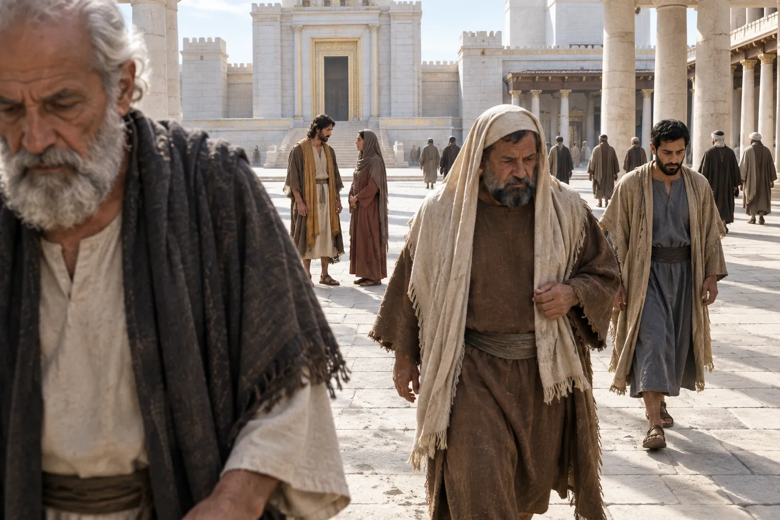 The Accusers Leave One by One (John 8:8–9)