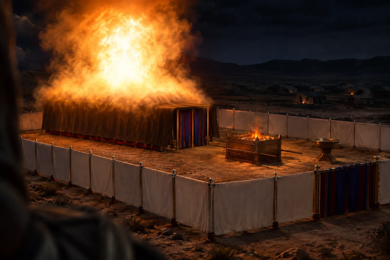 Cloud and Fire Above the Tabernacle (Numbers 9:15–16)