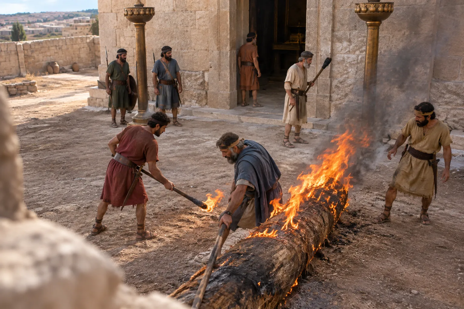 The Sacred Pillar Is Burned (2 Kings 10:26)