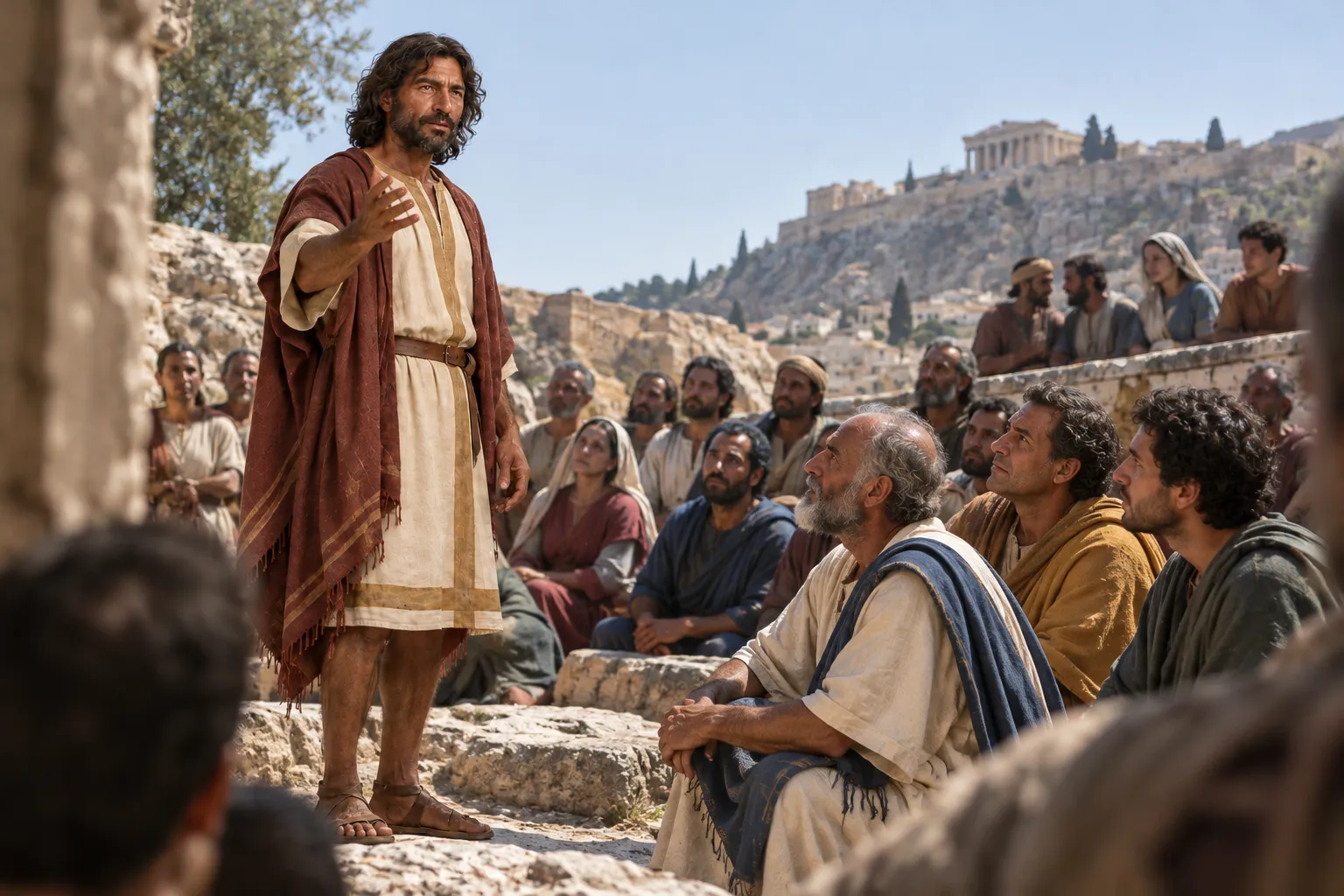 Paul addresses the Areopagus (Acts 17:19–31)