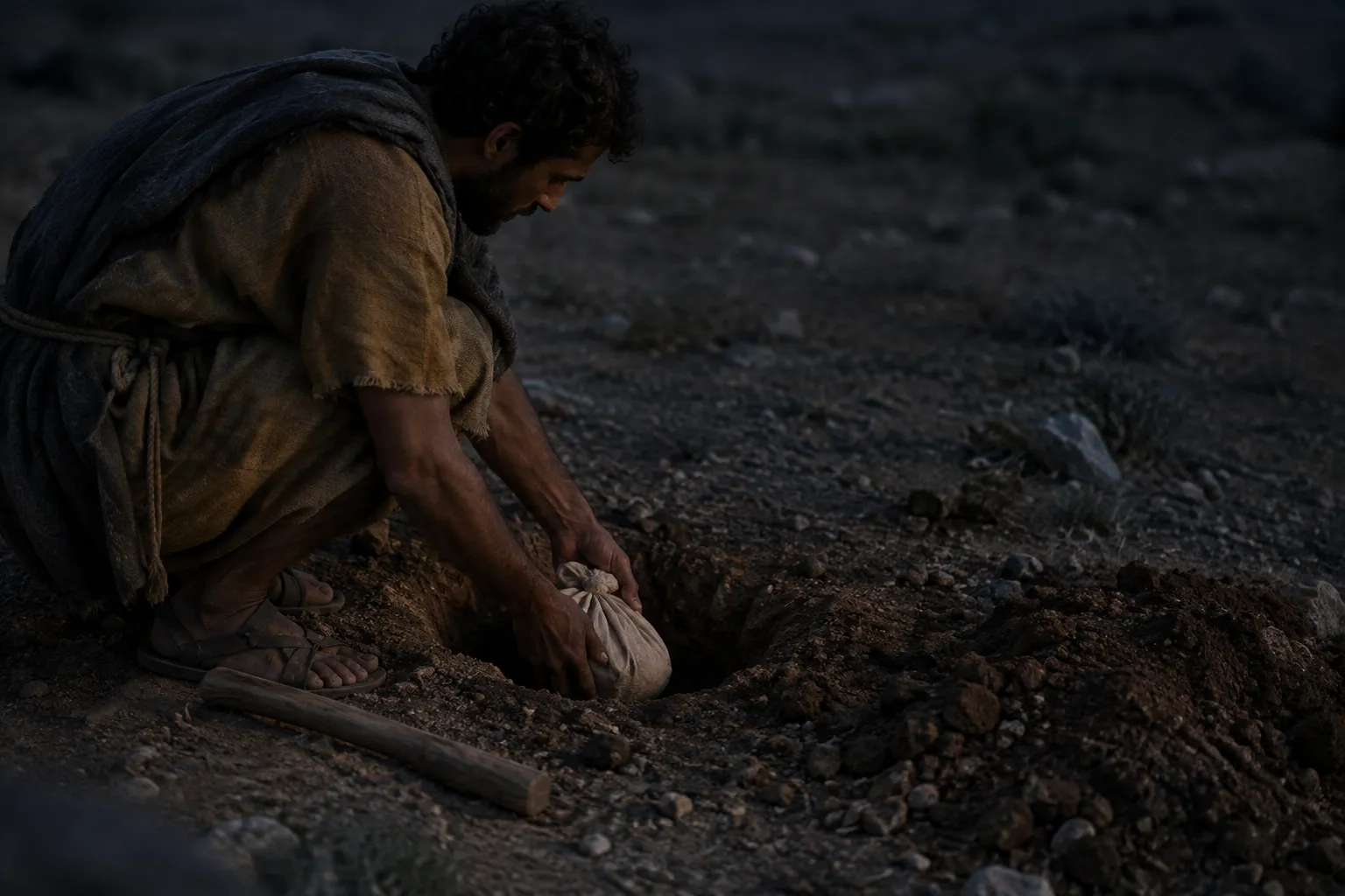 The Buried Talent (Matthew 25:18)
