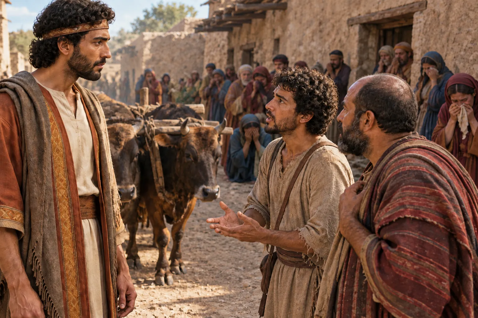 Saul hears Jabesh’s appeal (1 Samuel 11:4–6)