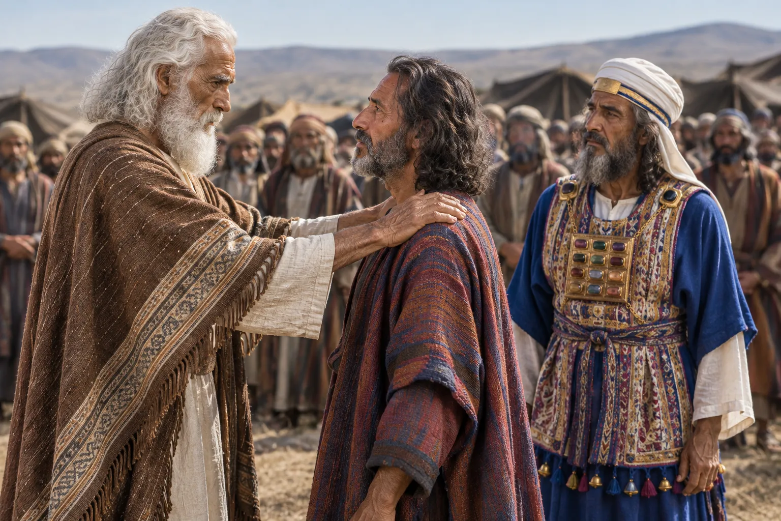 Moses commissions Joshua (Numbers 27:22–23)