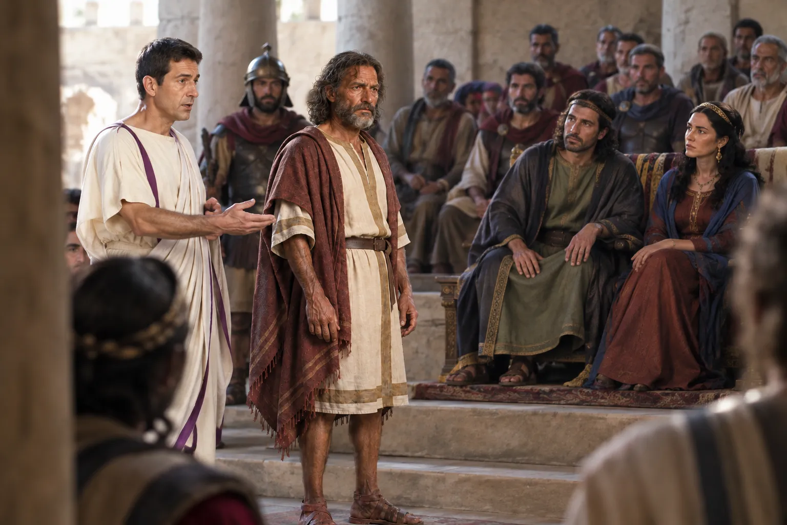Festus presents Paul before Agrippa (Acts 25:24–27)