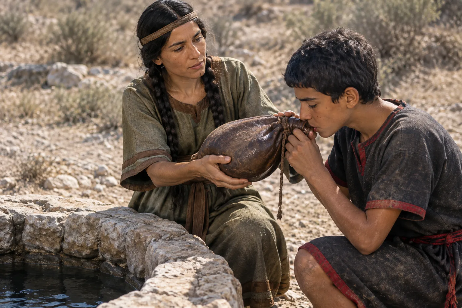 Hagar Gives Ishmael Water (Genesis 21:19)