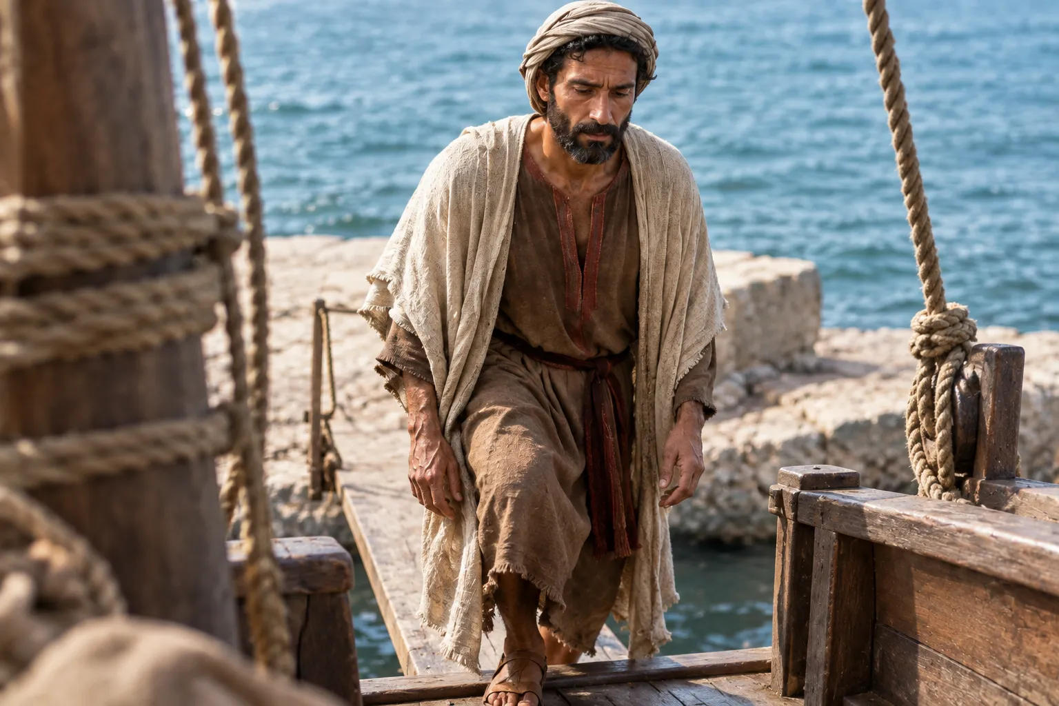 Jonah boards the ship (Jonah 1:3)