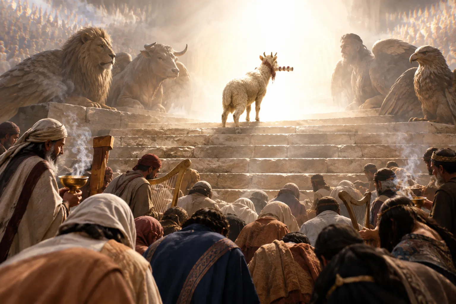 The Lamb Takes the Scroll (Revelation 5:7)