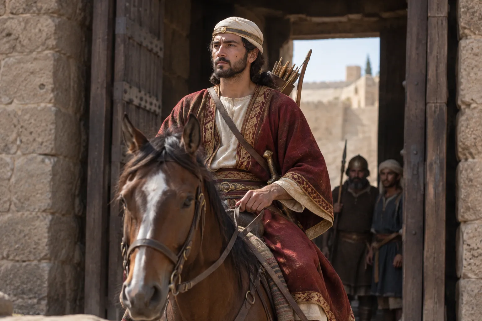 The warrior-king rides forth (Psalms 45:3–5)