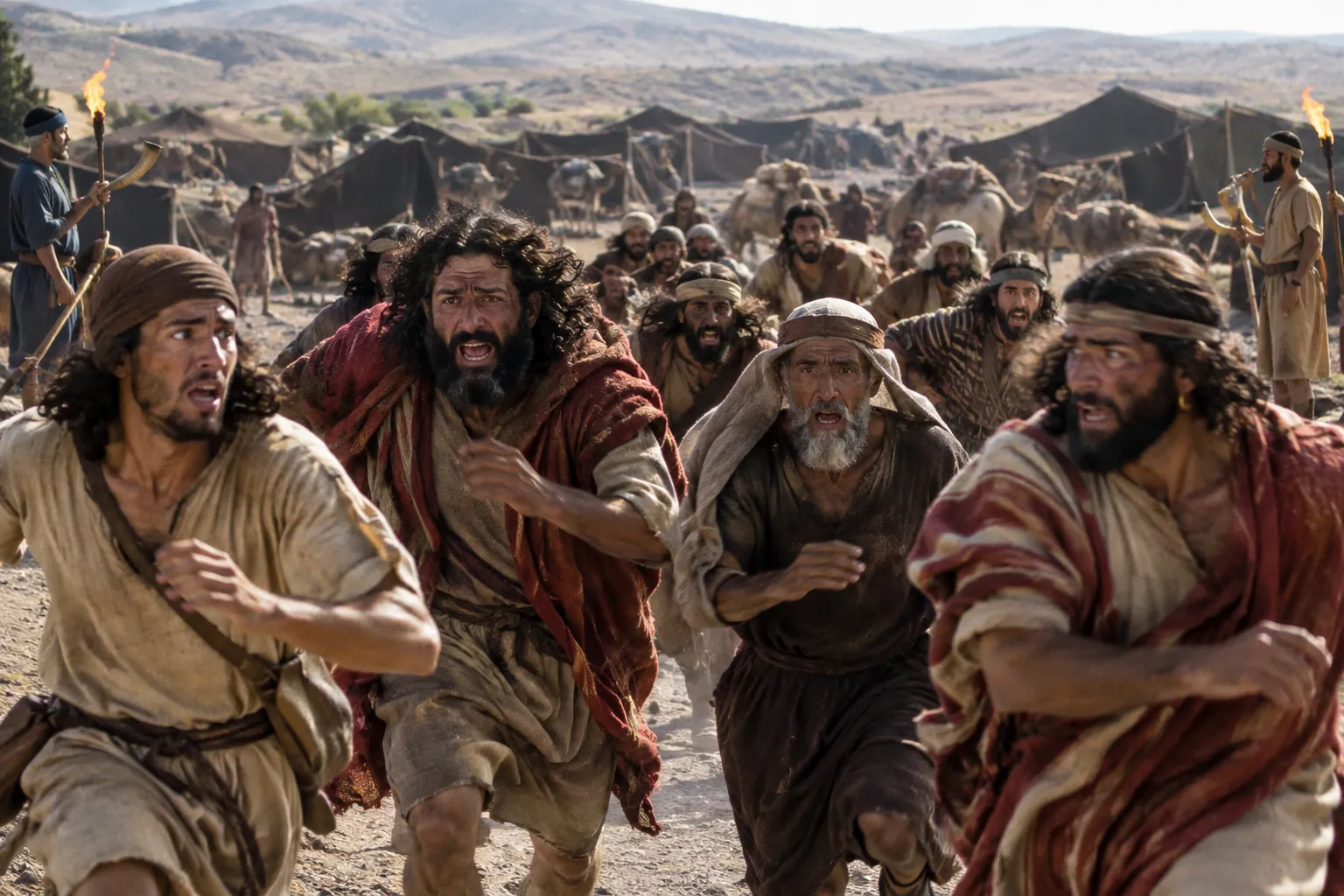Midian Flees (Judges 7:21)