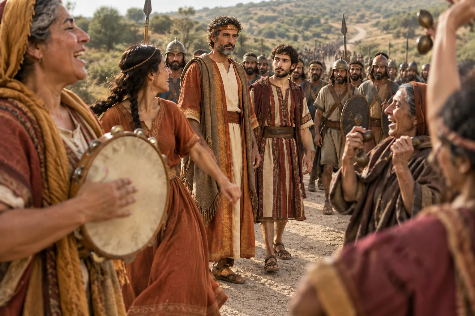 Women Welcome the Returning Troops (1 Samuel 18:6–7)