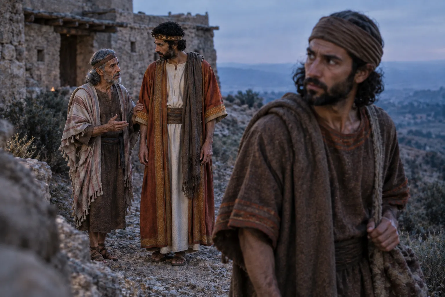 Samuel keeps Saul back (1 Samuel 9:25–27)
