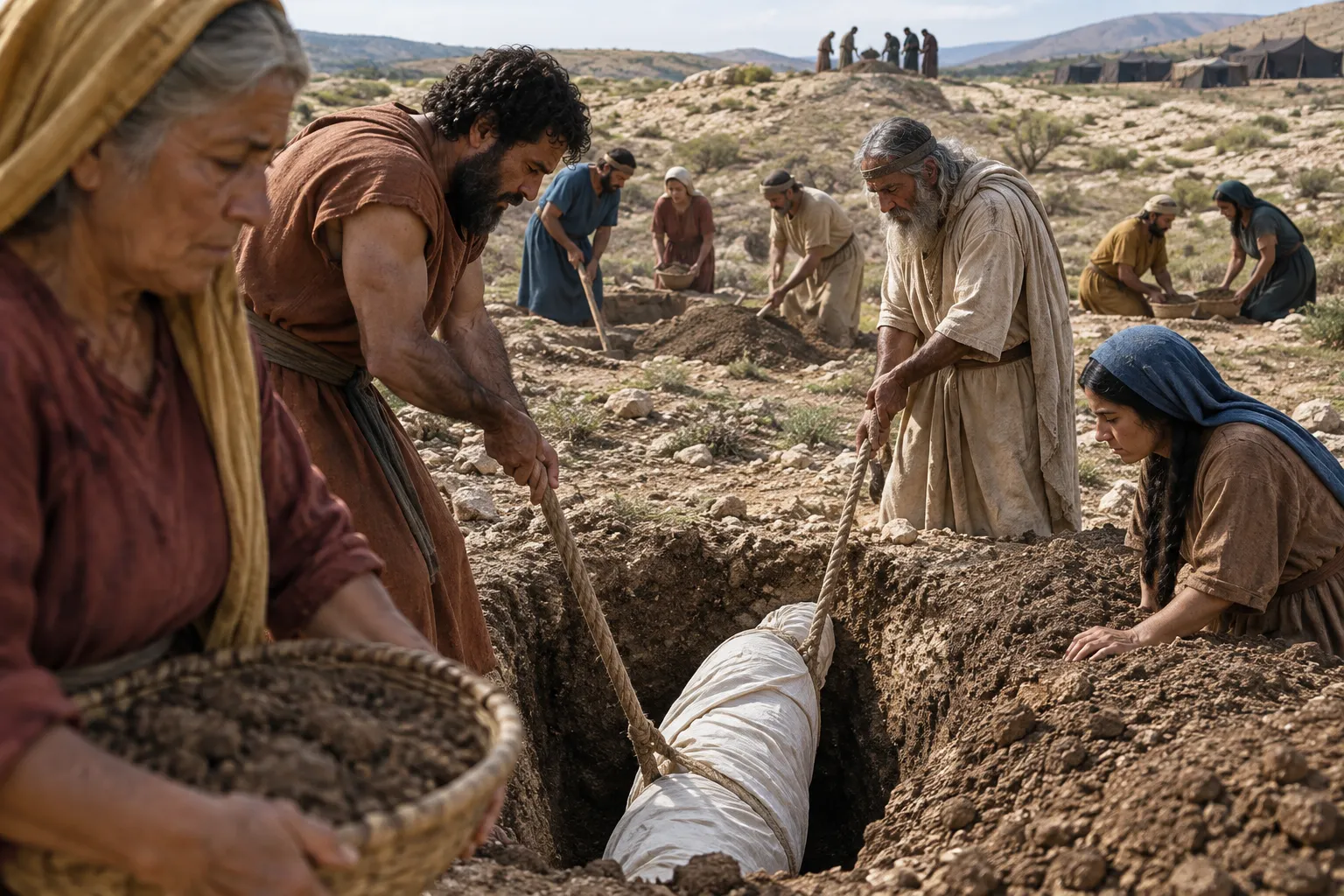Burial at Kibroth-hattaavah (Numbers 11:34)