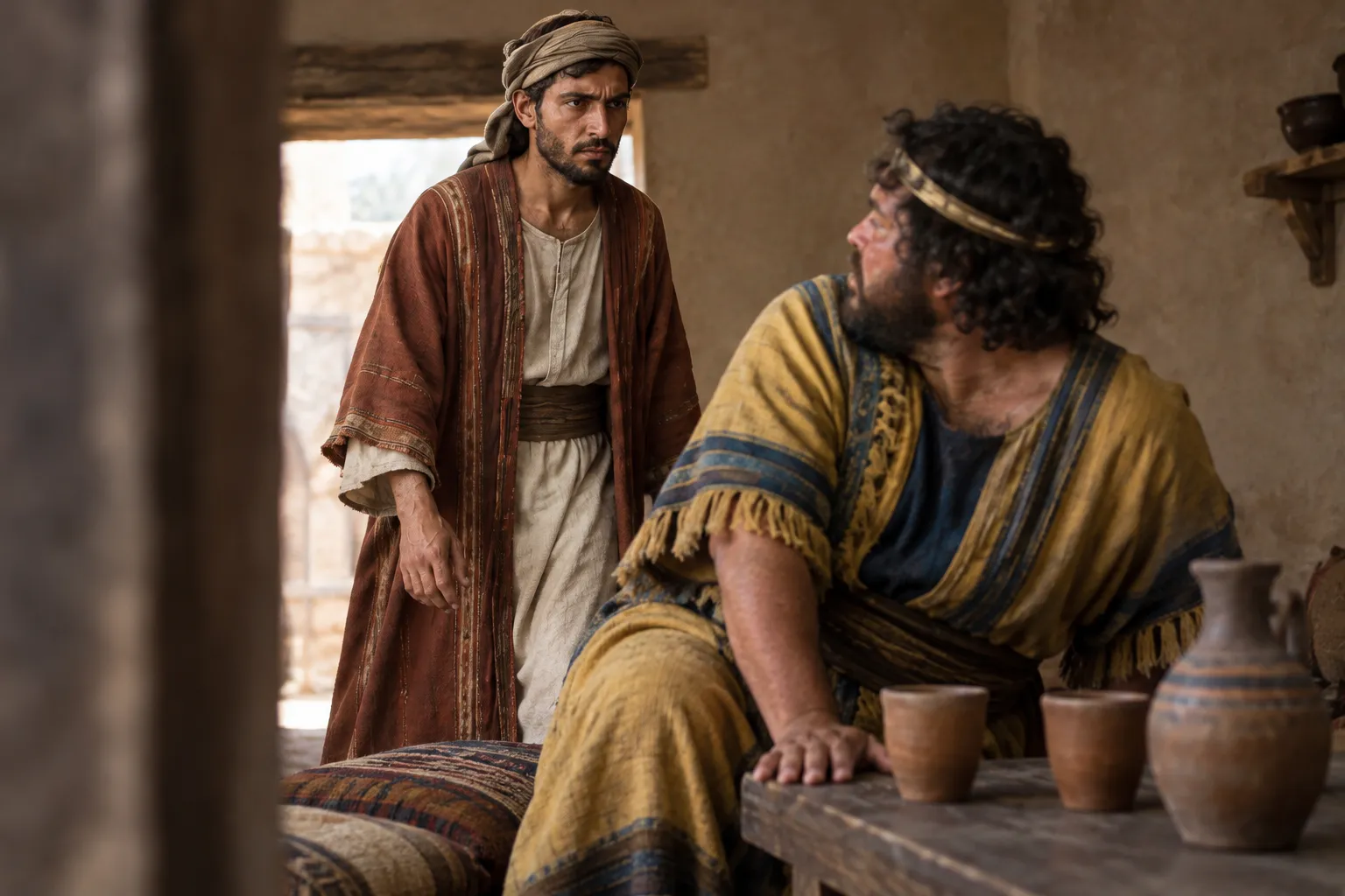 Zimri closes on the drunken Elah (1 Kings 16:9–10)