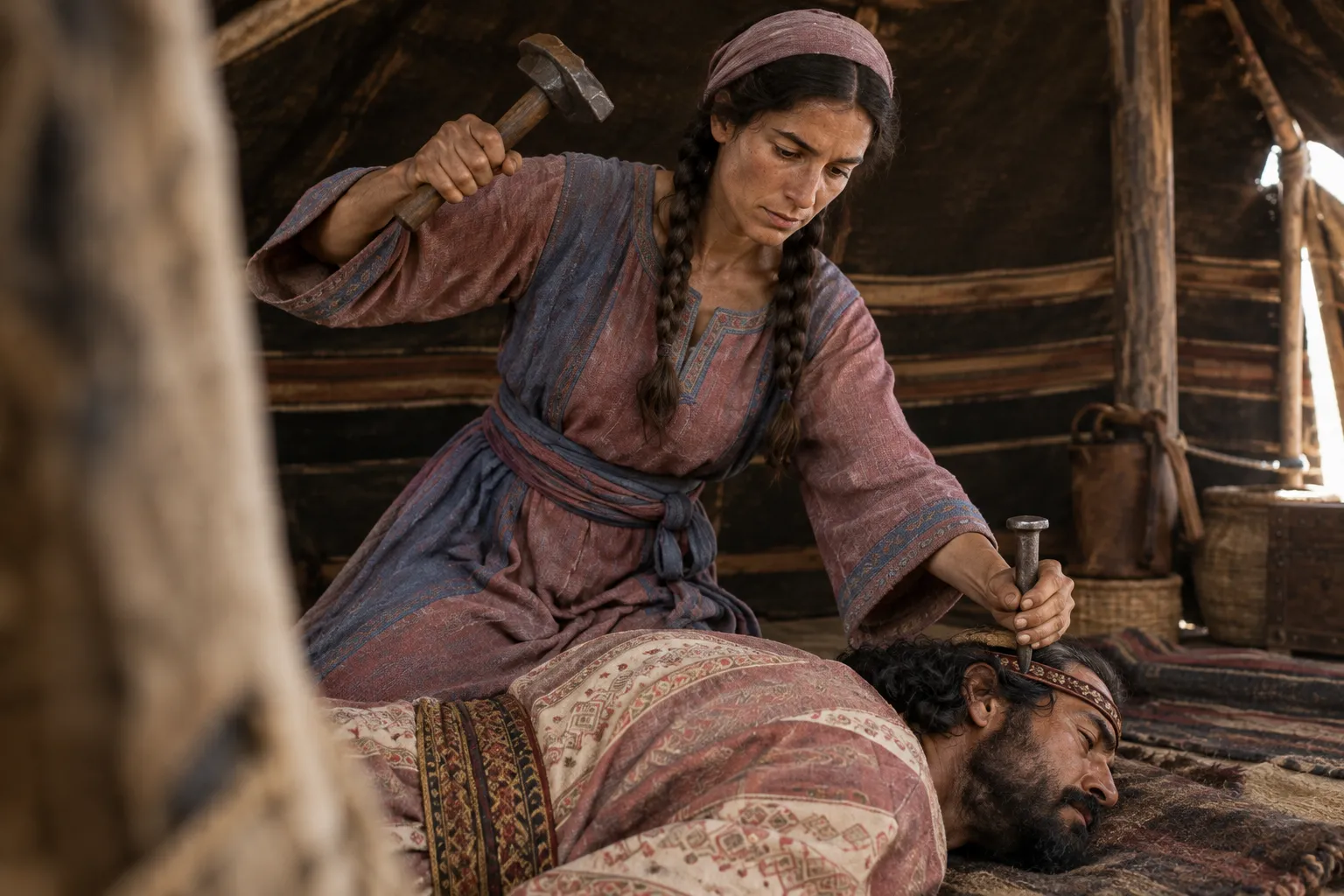 Jael Takes the Peg and Hammer (Judges 5:24–27)