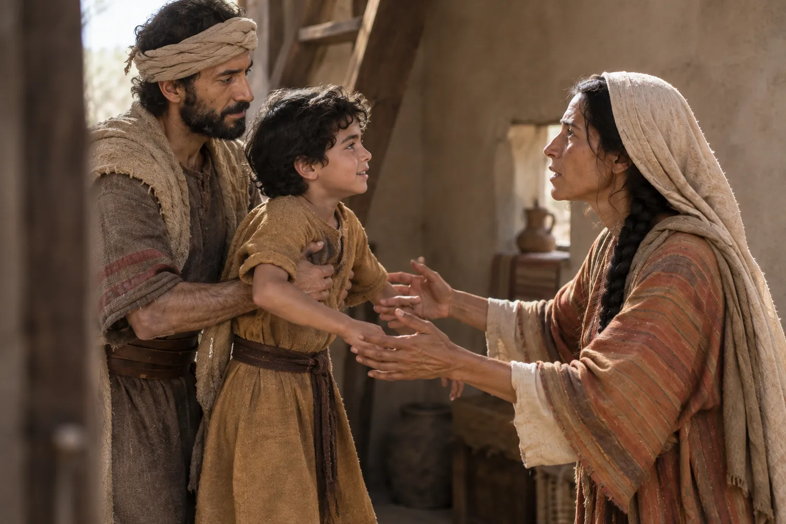 The boy is returned to his mother (1 Kings 17:23–24)