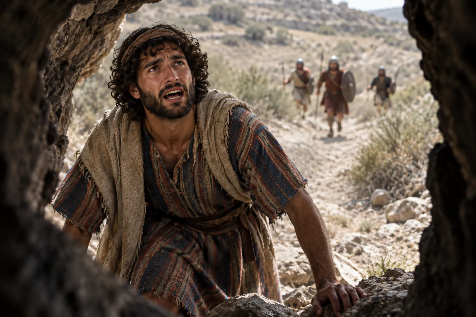 David cries for rescue from stronger pursuers (Psalms 142:5–7)