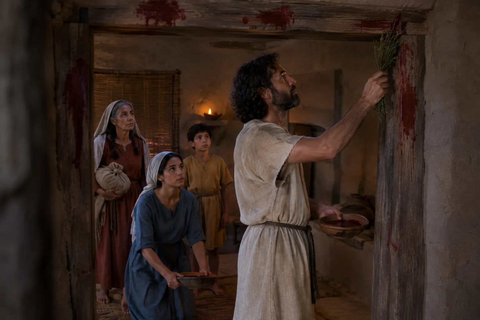 Blood on the Doorframe (Exodus 12:21–23)